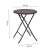 ModernHome 60cm round folding rattan look garden table dimensions