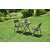 ModernHome 60cm round folding rattan look garden table with two chairs