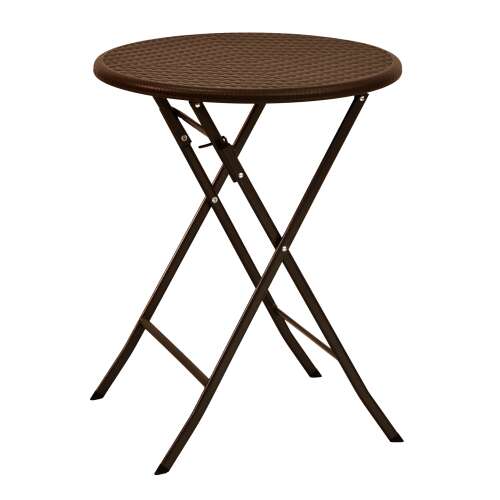 ModernHome 60cm round folding rattan look garden table