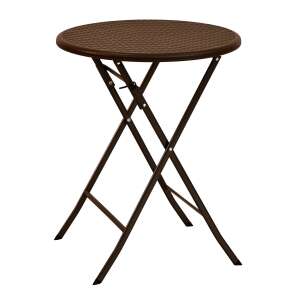 Összecsukható dohányzóasztal kerti asztal rattan 60cm