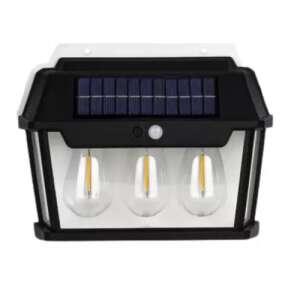 Solarbetriebene Bewegungsmelder-LED-Gartenleuchte, warmweiß, HW 999-3W - Solarlaterne