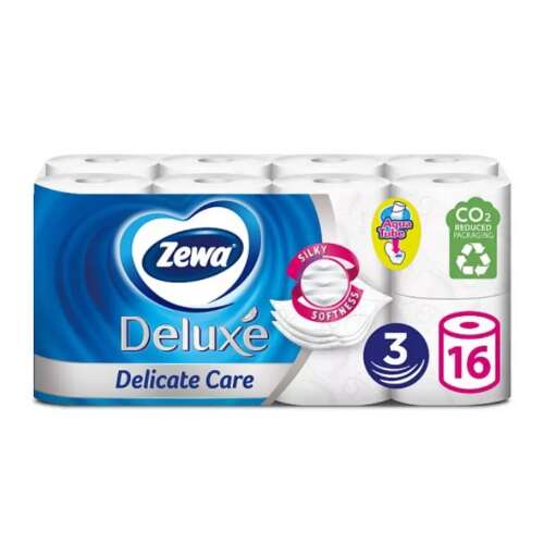 Zewa Deluxe Delicate Care Toalettpapír, 3 rétegű, 16 tekercs, puha és erős, érzékeny bőrre