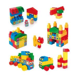 Wader Big Blocks 51-teiliges Bausteine-Set, farbenfrohes Konstruktionsspielzeug für Kinder - Wader