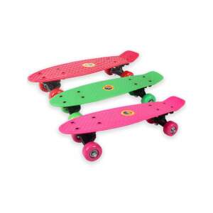 Old School gördeszka rózsaszín, zöld és piros színben, 56cm, gyerekeknek - Gördeszkázás