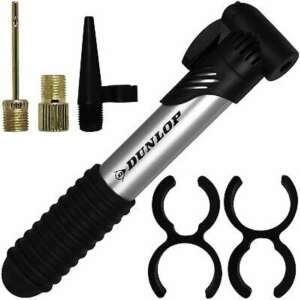 Dunlop Mini Kerékpárpumpa - 6 Bar, 3 Adapterrel