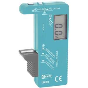 EMOS UNI D3 Elemteszter AA, AAA, C, D, 9V és gombelemekhez - Elemteszter