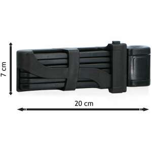 Dunlop összecsukható kerékpár zár, 85 cm, fekete, 3 kulcs - Kerékpár zár