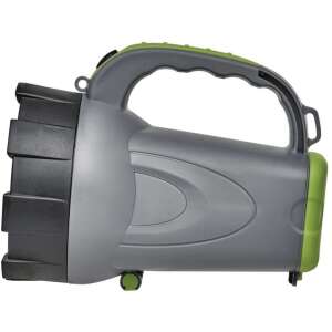 EMOS újratölthető LED zseblámpa 300lm, 2.400 mAh, szürke és zöld, oldalnézet - Munkalámpa