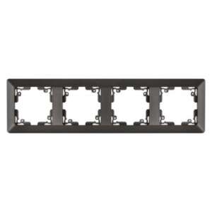 EMOS Négyes keret, antracit színű, vízszintes és függőleges szereléshez - Villanykapcsoló keret