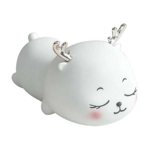 SuperFire L07 Little Elk gyermek éjszakai lámpa, fehér szarvas alakú lámpa lágy fénnyel, tökéletes gyerekszoba számára