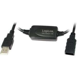 LogiLink USB 2.0 hosszabbító kábel, 10 méter, fekete - Logilink