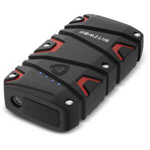 BlitzWolf BW-JS1 Jump Starter Powerbank, fekete vörös betétekkel, 12000mAh, 800A - Indítókábel