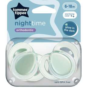 Tommee Tippee Night Time játszócumi 6-18 hónapos korig, világít a sötétben, ortodontikus, 2 darabos - Tommee Tippee