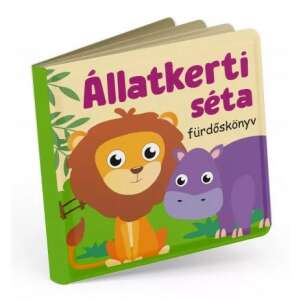 Állatkerti séta fürdőkönyv, színes állat illusztrációkkal, tökéletes a fürdőszobai szórakozáshoz - Gyermek & Ifjúsági könyv