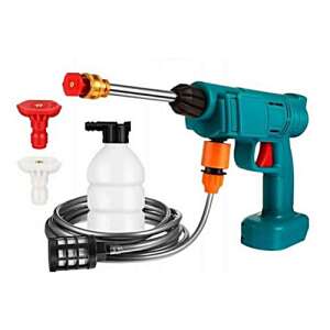 THO cordless car washer, 21V, M-9038, with 2 batteries, 5 meter hose, 3 nozzles, detergent bottle, filter - Car Care Tool