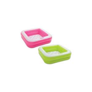 Intex négyszögletű felfújható medence gyerekeknek, rózsaszín és zöld színben kapható - Intex
