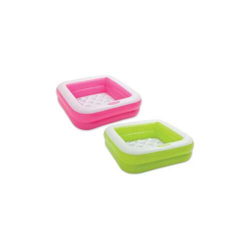 Intex négyszögletű felfújható medence gyerekeknek, rózsaszín és zöld színben kapható