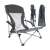 Składany fotel kempingowy Trizand z oddychającym siateczkowym oparciem, szary, z torbą