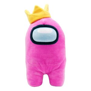 Among Us Pink Plush Toy with Crown, 25 cm - YuMe