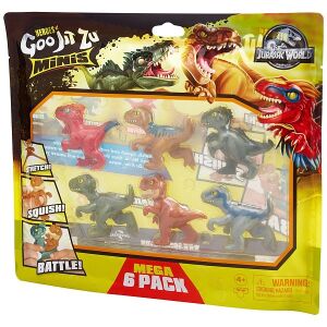 Goo Jit Zu Jurassic World Mini Stretchable Dinosaur Figures 6-Pack - Figure