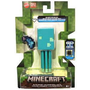 Mojang Minecraft Világító Tintahal figura portál elemmel, 9 cm - Mojang