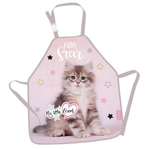 My Little Friend Grey Cat cicás festőköpeny gyerekeknek, cica mintával - St. Majewski