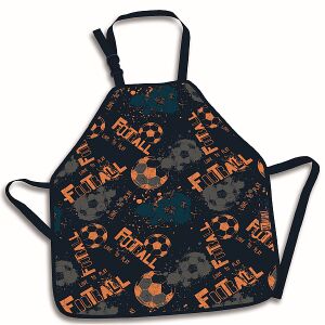 St. Right focis festőköpeny - Soccer Balls, focilabda mintás, védőfestő kötény fiúknak - St. Majewski