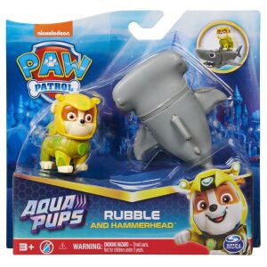 Mancs Őrjárat Aqua Pups Rubble és Pörölycápa Figura - Spin Master