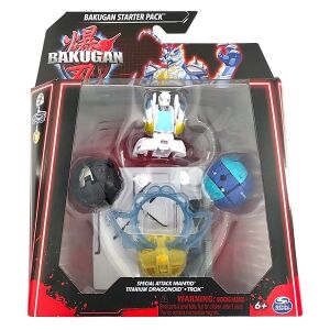 Bakugan Set de pornire Special Attack Mantid Titanium Dragonoid Trox - Spin Master Figurine de basm