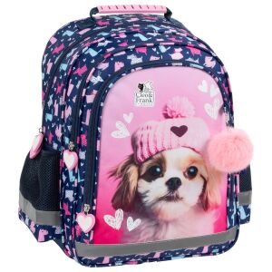 Cleo & Frank Hearts dog school backpack for girls - School Bag