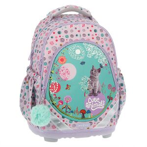 Ars Una anatomická školská taška s roztomilým dizajnom mačiatka. Ergonomický ruksak pre dievčatá na základnej škole. - Ars Una