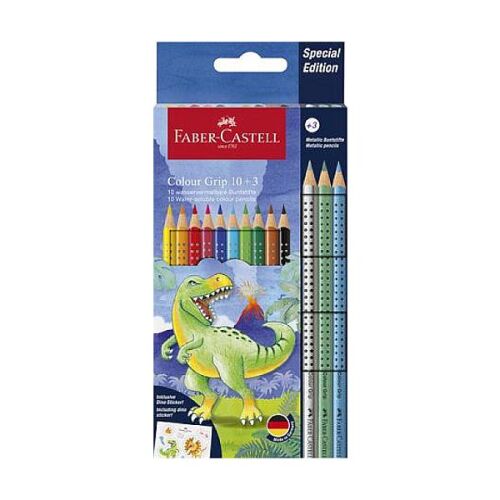 Faber-Castell Colour Grip Színes Ceruza Készlet - 13 db - Dínós