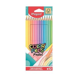 Maped Color' Peps Pasztell Színes Ceruza készlet, 12 db Háromszög alakú - Maped