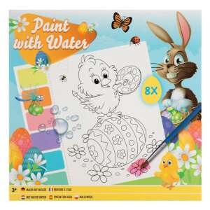 Grafix Malen mit Wasser Ostern Malbuch mit 8 Seiten, 6 Farben und 1 Pinsel - Grafix