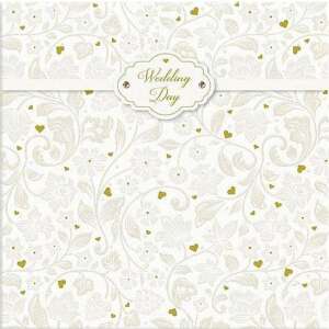 Esküvői Üdvözlőkártya - Virágmintás - 1 db