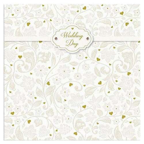 Esküvői köszöntőlap virágos mintával