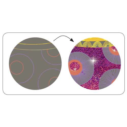 Djeco Scratch Art - Rochițe frumoase - Balul frumuseților, activitate de scratch art pentru copii