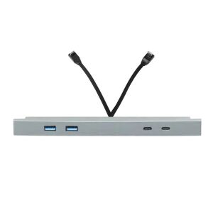 Tesla Model 3/Y Gray USB Hub - 4 Port, front view - Car inverter