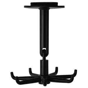 Rotating Hook Hanger for Kitchen, 6 Hooks, ABS Plastic, Black