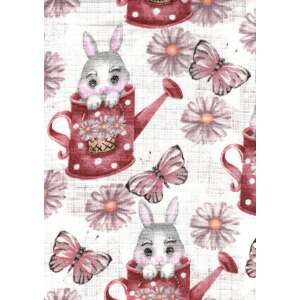 Nyuszi és pillangó mintás textil pelenka - Textil pelenka