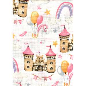 Hercegnő kastély mintás textil pelenka - Textil pelenka