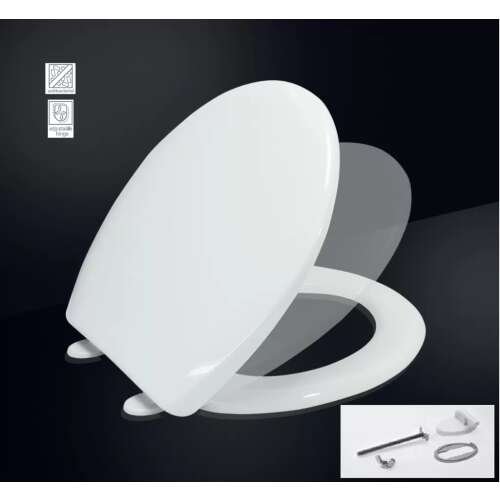 MKW Universal Trend WC ülőke lassú záródással és fém zsanérokkal, fehér