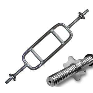 Enero Fit 85 cm acél rácsos rúd csúszásmentes, menetes végekkel - Súlyzórúd