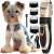 Purlouy dog and cat hair clipper with 4 guide combs, brush and USB charger
