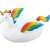 Inflatable unicorn pool float, rainbow wings and tail, summer fun