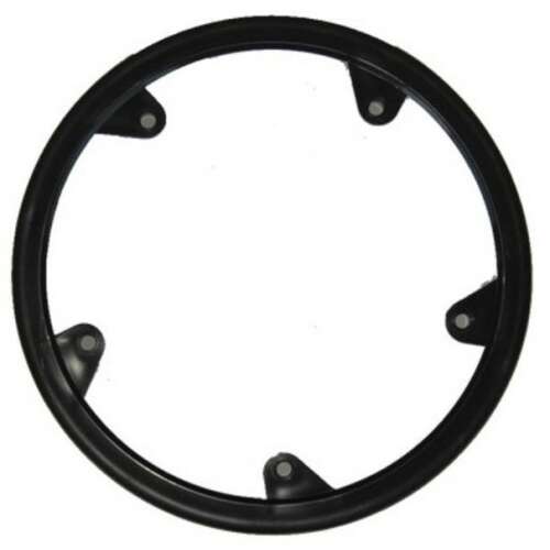 Fekete műanyag kerékpár láncvédő, 5 csavaros rögzítés, 46-48T