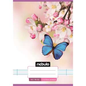 Nebulo A5 notebook with butterfly and flowers design - Notebook