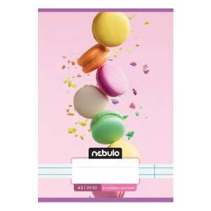 Nebulo A5-ös füzet macaron mintával, 4. osztályos vonalazással, 21-32 oldal - Nebulo