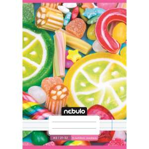 Nebulo A5-ös vonalas füzet 4. osztályosoknak, cukorka mintával - Nebulo
