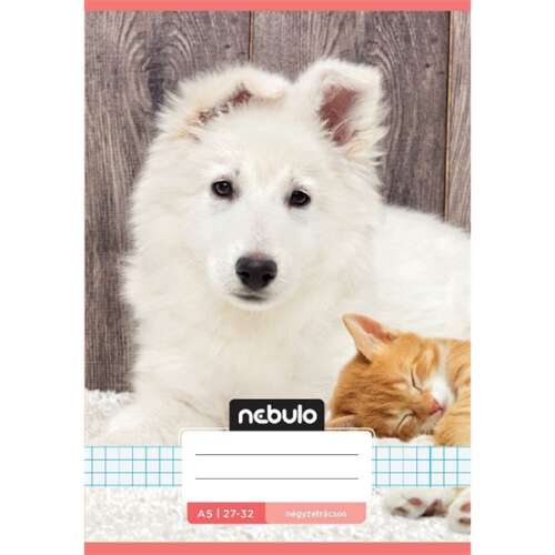 Füzet, a5, kockás, 27-32, cuki minták, 16 db/csomag nebulo